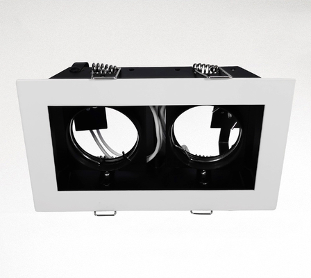 โคมดาวน์ไลท์ Mr16 LED Housing หัวคู่ สำหรับสำนักงาน / คลังสินค้า