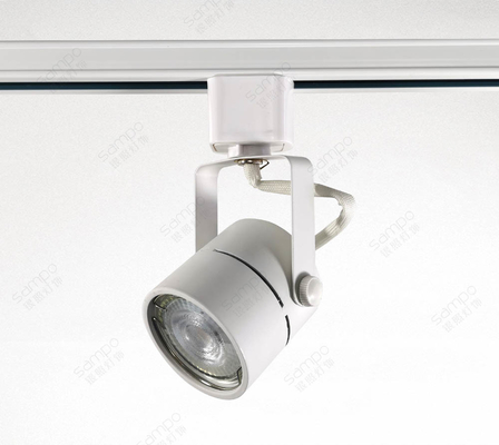 Gu10 Spotlight ติดตาม Light Housing วัสดุเหล็ก ดำ ขาว