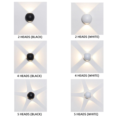 Creative Ball Led Cross โคมไฟติดผนังกลางแจ้งเรืองแสงหลายหัว