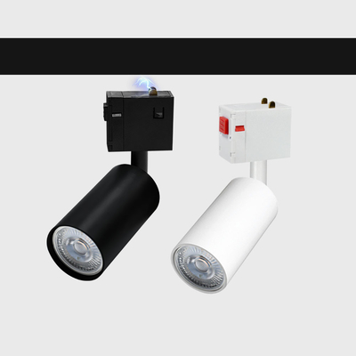 Gu5.3 Gu10 ไฟติดตามสีขาวดำสปอตไลท์แรงดันสูงปรับมุมได้