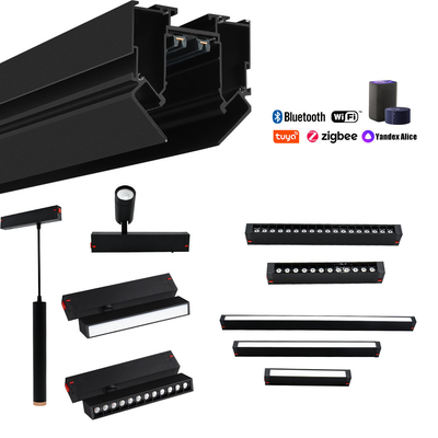 IP20 อลูมิเนียมรางไฟราง 220v รางยึดเพดานความตึงเครียด