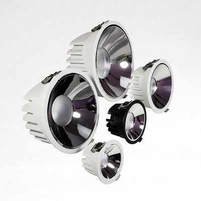 ไฟดาวน์ไลท์ LED แบบฝังป้องกันแสงสะท้อนห้องนั่งเล่นสำนักงานสปอตไลต์