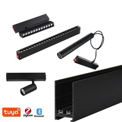 220V แม็กเนติก Track Light พื้นผิวที่ติดตั้งบ้าน ห้องนั่งเล่น ห้องนอนไม่มีแสงสว่างหลัก
