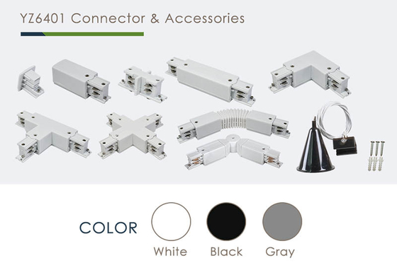 CE RoHS ระบบรางไฟราง 0.5m 1m 1.5m ระบบไฟติดตาม LED