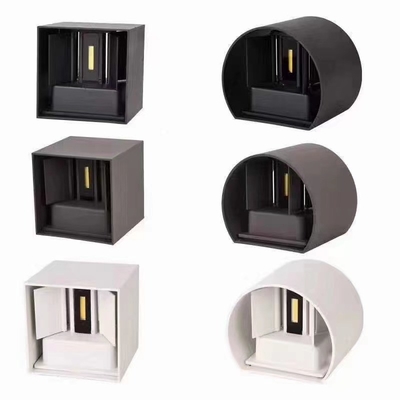 Outdoor Waterproof Ip65 สีดำสีขาว Led 7W Garden Patio Wall Lamps