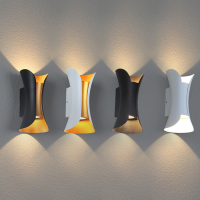 Sand Black Cri80 6W Ip65 โคมไฟติดผนัง LED กันน้ำขึ้นและลง