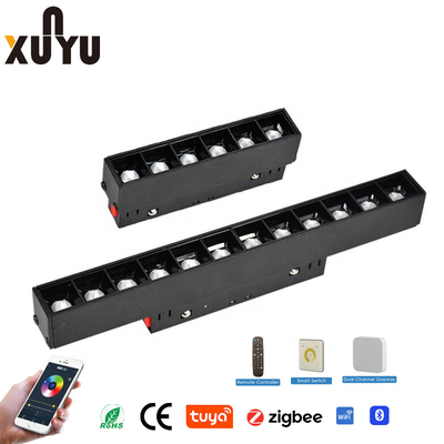 Smart Tuya Wifi 48V ไฟติดตามแม่เหล็ก 6W Led เชิงเส้น Spotlight