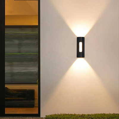 ทรงกระบอก 12w Garden Up Down Light 3000K กันน้ำได้หลายแบบ