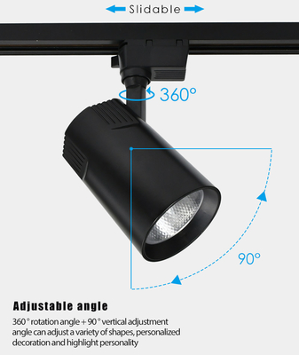 สปอตไลท์ LED ติดตาม สีขาวอบอุ่น 220-240V สำหรับร้านขายเสื้อผ้า