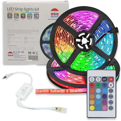 ไฟ LED แถบ LED อัจฉริยะสีรุ้ง 220V แรงดันสูง RGB ไฟ LED ยืดหยุ่นได้