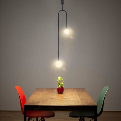 โคมไฟแขวน LED หัวคู่ 250 มม. โคมไฟเพดาน 90lm / w