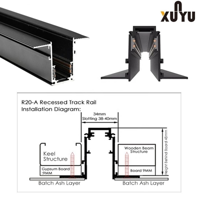 OEM Black Embedded 48V แม่เหล็ก ติดตาม Light ความปลอดภัยแรงดันต่ำ
