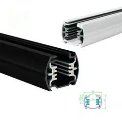 OEM ODM Black LED ติดตาม Rail 43-34 มม. สี่สายและสามวงจร