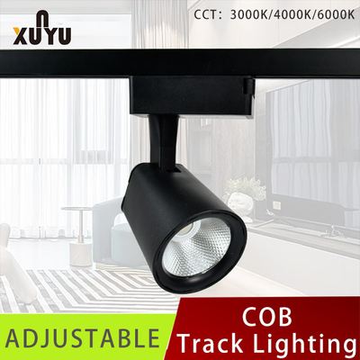220-240ACV เพดานห้องนั่งเล่นไฟติดตาม 90 องศาแนวตั้งปรับ