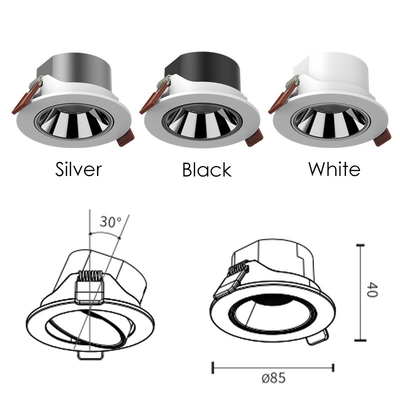 ดาวน์ไลท์ซังซัง 7W / 9W 361/506 Lm / W ไฟส่องเฉพาะจุดสีขาวกลม
