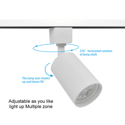 GU10 ที่อยู่อาศัยโคมไฟติดตาม Led สองสายสามสายสี่สายผู้ถือสปอตไลท์