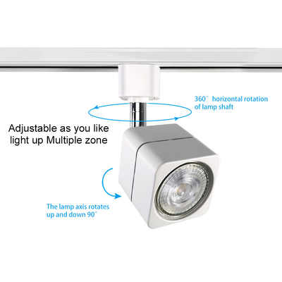 Commercial Black White Track Light ร้านขายเสื้อผ้าในบ้าน 6W 10w Square Spotlight