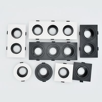 โคมไฟป้องกันแสงสะท้อน Mr16 Downlight Housing PC วัสดุสำหรับห้องนั่งเล่นในบ้าน