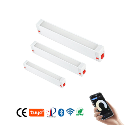 โคมไฟกราฟฟิตีอัจฉริยะ 220v ห้องนั่งเล่นเชิงเส้นสีขาวไม่มีไฟหลัก