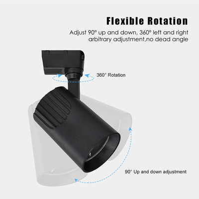 ตัวอลูมิเนียม COB LED Spotlight ไฟเชิงพาณิชย์ LED Track Spotlight