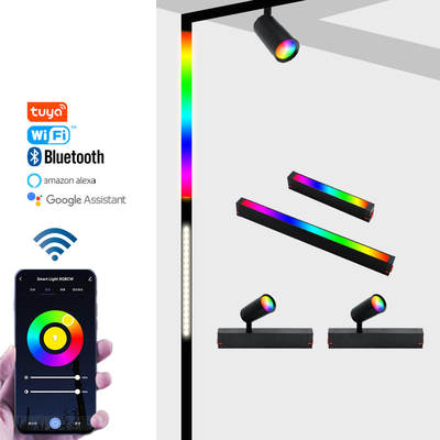 ไฟติดตามแม่เหล็ก LED 2700K สปอตไลท์ RGB อัจฉริยะ 220v โดยไม่มีไฟหลัก