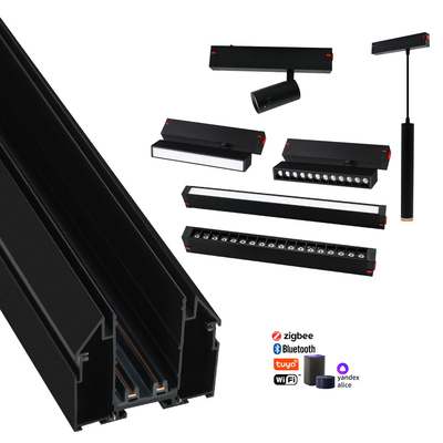 รางไฟติดตามแม่เหล็กอัจฉริยะ DC220v รางยึดเพดานแรงดึง