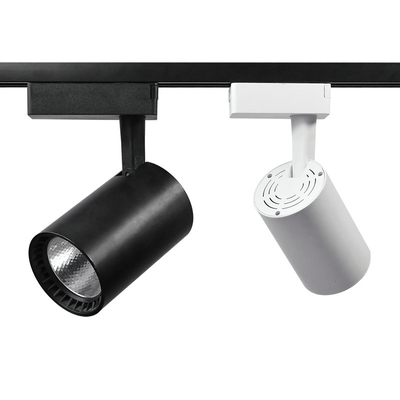 80lm / w LED ติดตามแสงปรับมุมร้านขายเสื้อผ้าห้างสรรพสินค้าสปอตไลท์ซัง