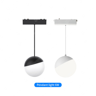สีดํา สีขาว 180° 6W 48V แม็กเนติก Track Light Ultra Thin แม็กเนติก แฟลด์ไลท์ กล่องแสง