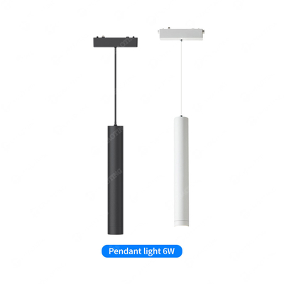 อัลลูมิเนียมแม่เหล็ก สายดวงตรง Anti Glare 6W 24 ° Track Rail Pendant Light