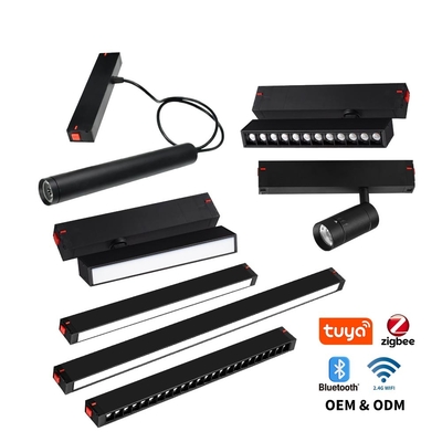 220V ไม่มีไฟหลัก แม็กเนติก Track Linear 3000K 10W 20W COB วงจรแสง