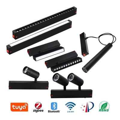 แผนไฟ LED แม็กเนติกที่ติดตั้ง ดับเบิ้ลเฮด Track Light COB 4000K 6000K โฟท์ไลท์