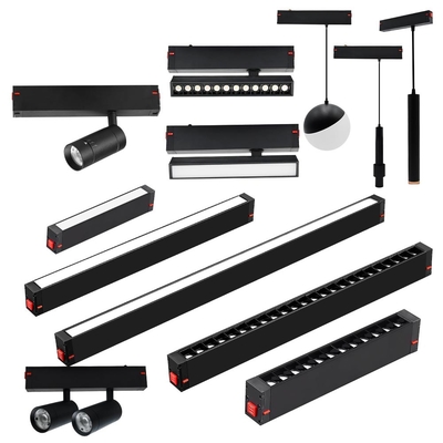220V แม็กเนติก Track บ้าน ห้องนั่งเล่น Smart Grille 3000K แฟลด์ไลท์