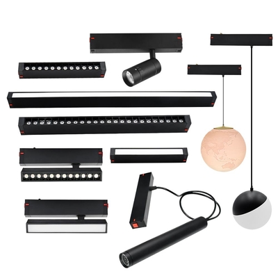 220V แม็กเนติก Track Light ห้องรับแขกที่ซ่อนอยู่โดยไม่มีแสงสว่างหลัก