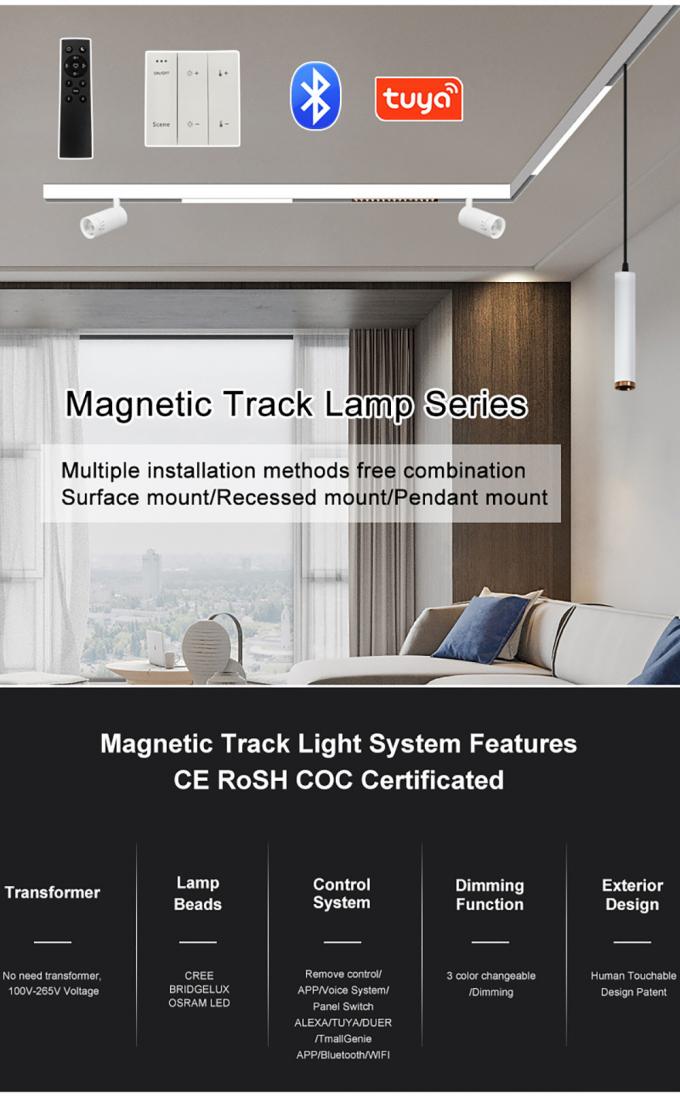 220V LED Linear Spotlight Surface Mount Magnetic Track Rail System